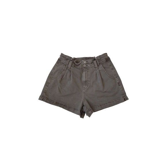 American Eagle Outfitters High Waist Charcoal Shorts - Picture 1 of 5